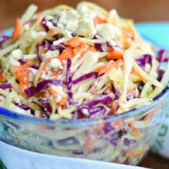 Slow Roasted Pork Shoulder, Whipped Sweet Potatoes and Blue Cheese Coleslaw (GF)