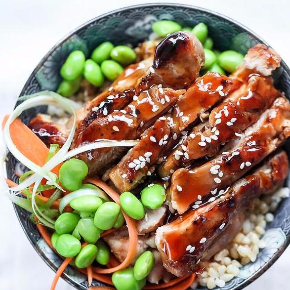 Chicken (or Tofu) Teriyaki with Vegetables and Rice (GF)